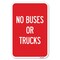 Signmission Driveway Sign No Buses or Trucks Heavy-Gauge Aluminum Sign, 12" x 18", A-1218-24128 A-1218-24128 - alternate 1